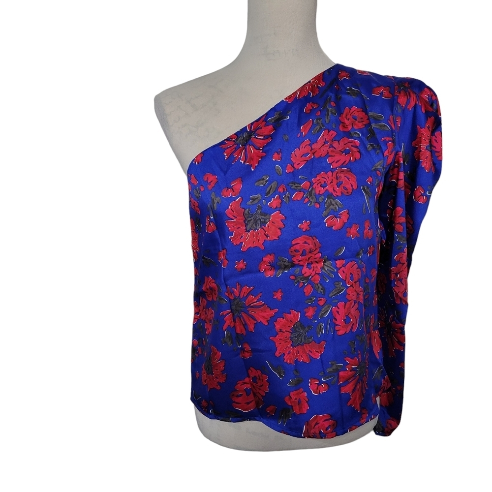 Sabina Musayev Genesis top with blue print size extra small‎